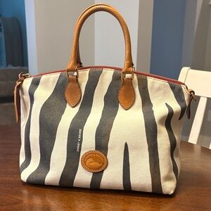 Dooney & Bourke Zebra Stripe Satchel Bag NWOT, never used, canvas